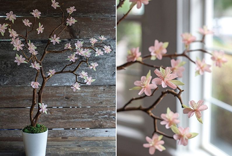 DIY Papierblumen - Sakura Branch