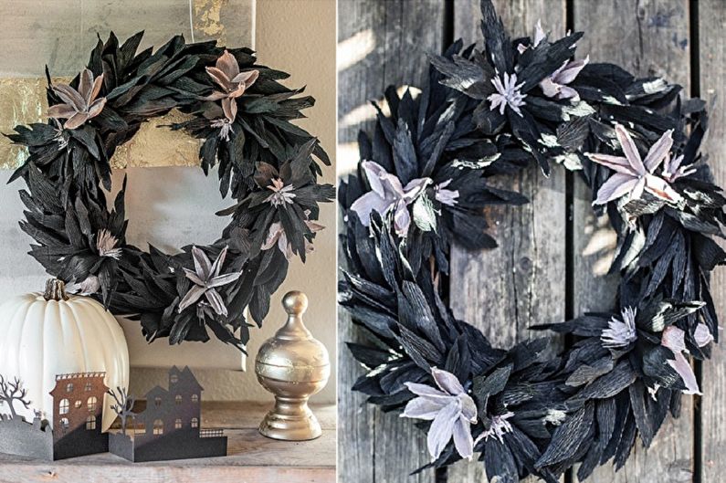 Mysterious Halloween Wreath - ดอกไม้กระดาษ DIY