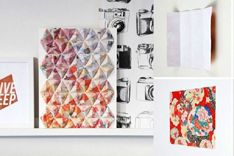 Artisanat de papier bricolage - Pyramides pour le mur