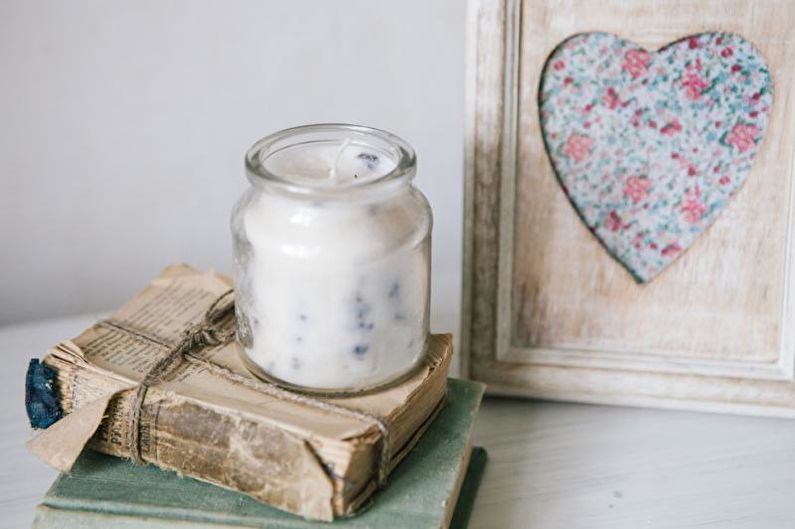 Vela de lavanda - Velas decorativas de bricolaje