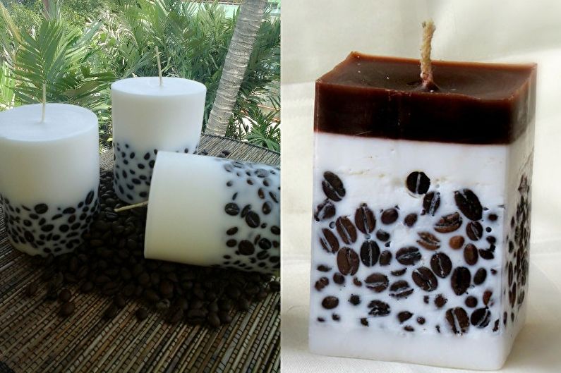 Coffee candle - DIY decorative candles