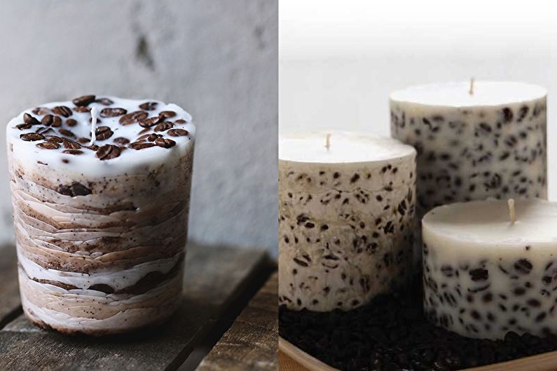 Coffee candle - DIY decorative candles