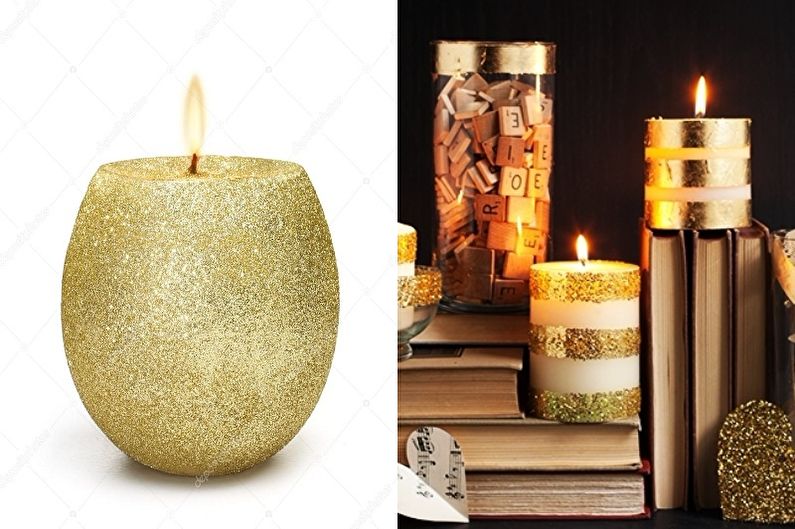 Vela de brilho - velas decorativas DIY