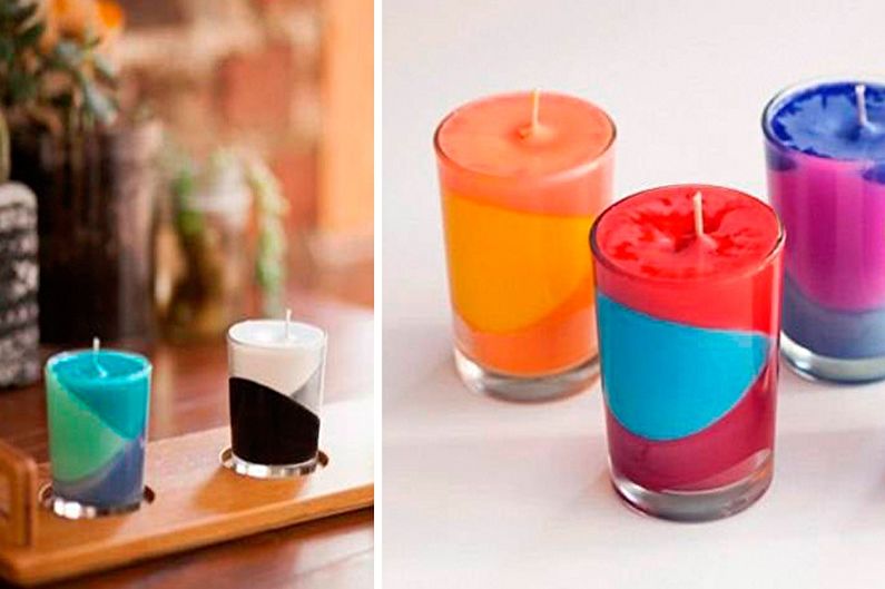 Velas coloridas - Velas decorativas DIY