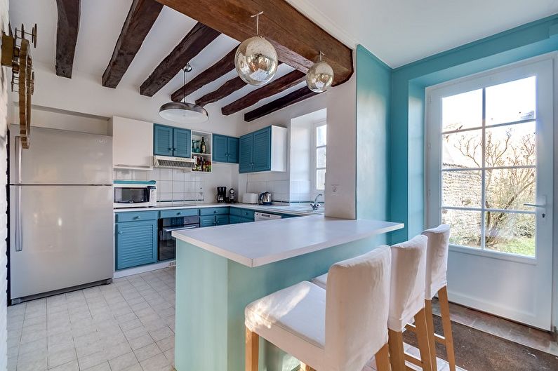 Turquoise Kitchen Design - Plafondafwerking