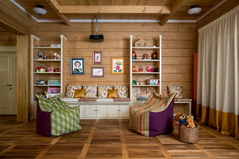 Camera per bambini in stile country - Foto di interior design