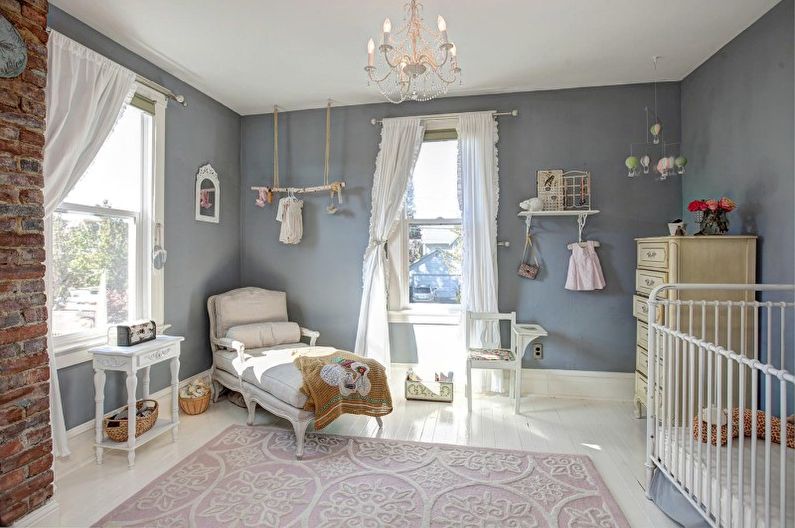 Children's room in country style - Interior design photo