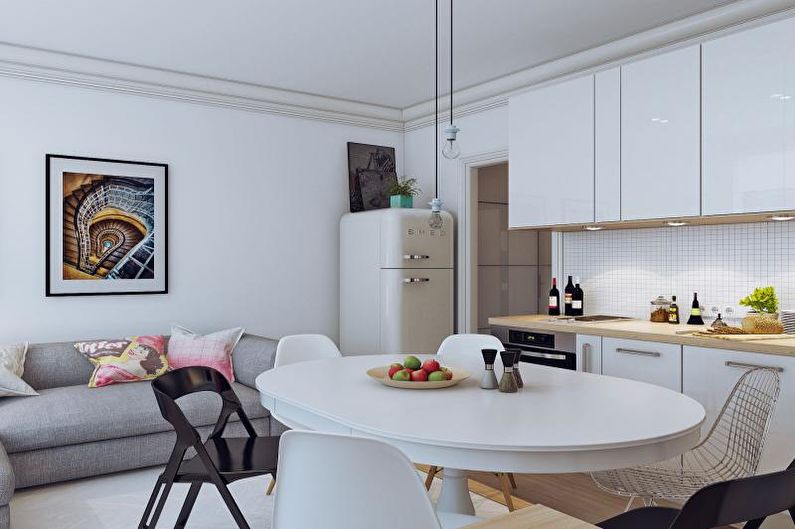 Dizajnerski studio apartman u Hruščovu (65 fotografija)