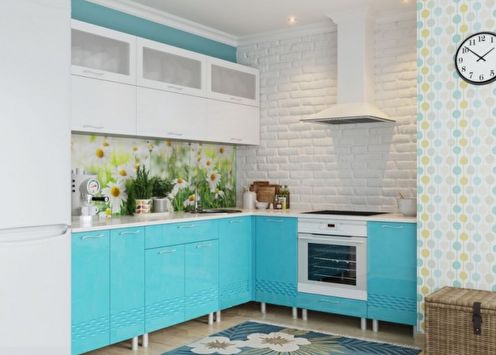 Turquoise keuken: 70 foto's en ontwerpideeën