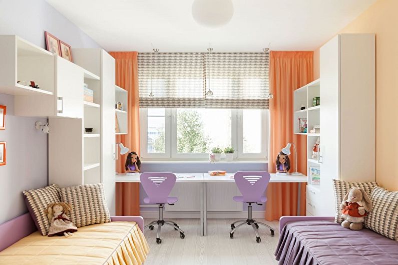 Design de interiores de um quarto infantil para menino e menina - foto