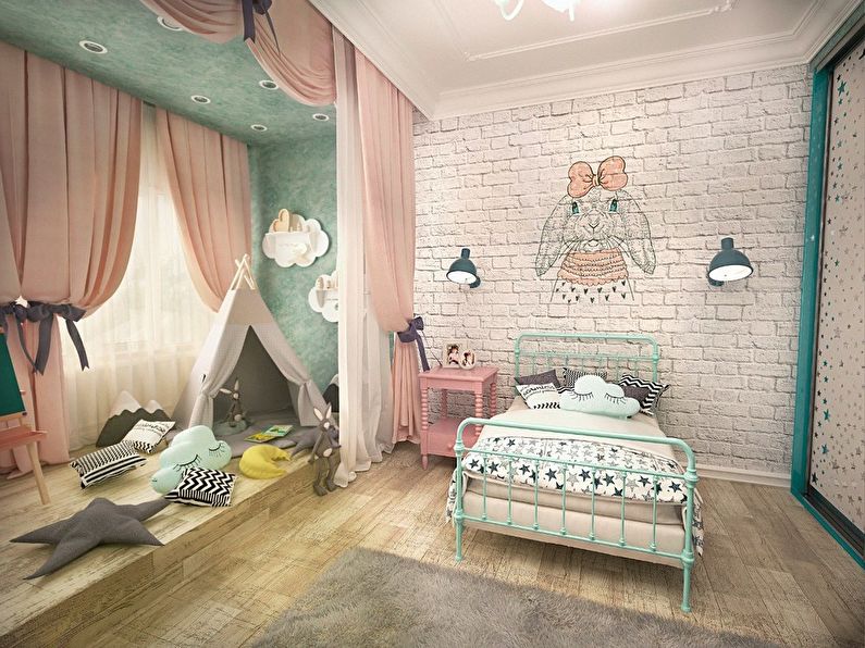 Conception d'une chambre d'enfant pour une fille - photo 1