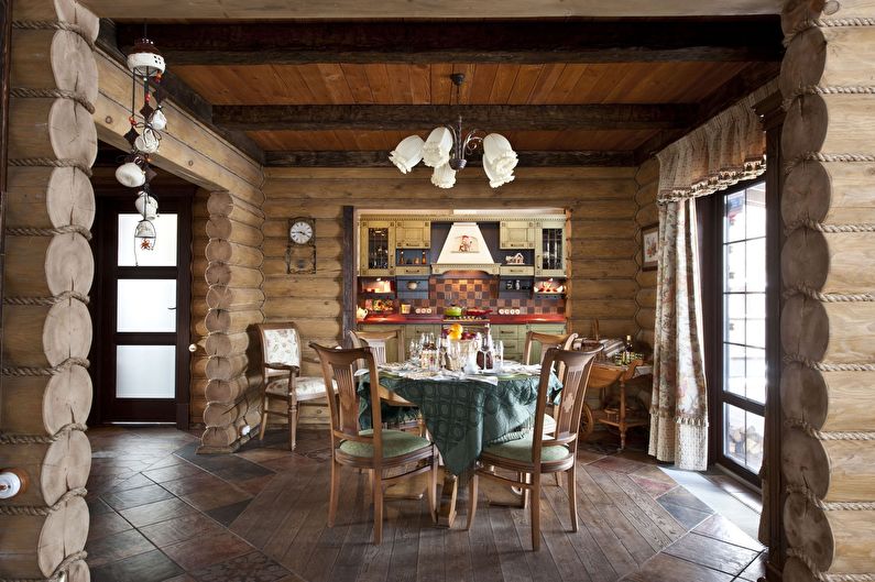 Country Style Kitchen Design - Dining Area