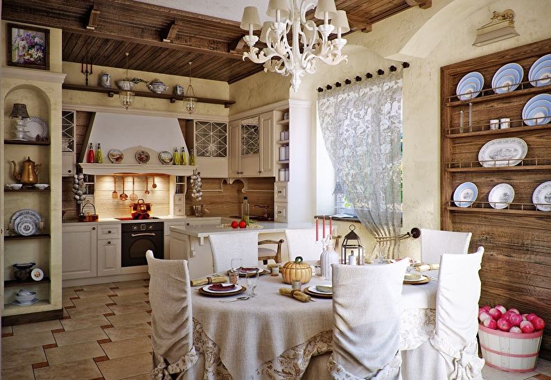 Decoração de cozinha em estilo country - design de interiores