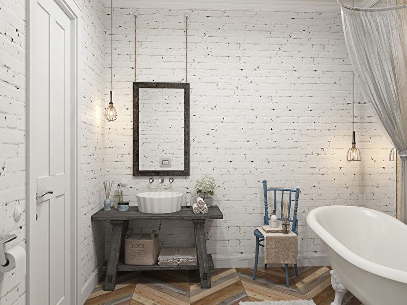 Banyo sa Scandinavian Style - larawan 2