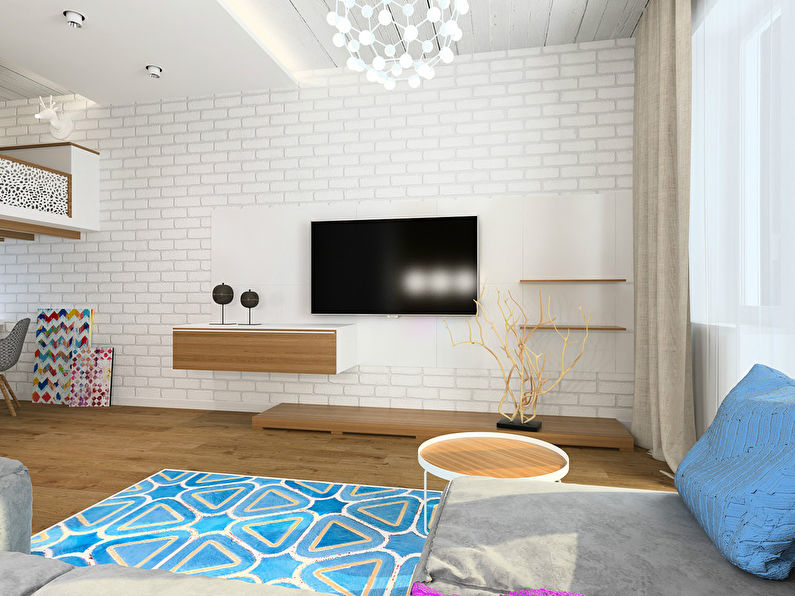 Apartament mic de 40 m2 pentru un cuplu tânăr - fotografie 2