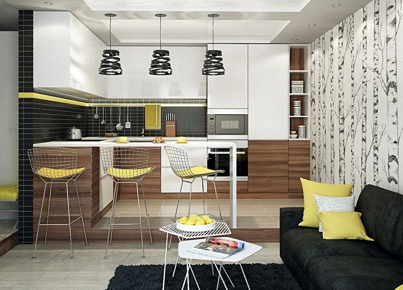 Kitchen design in modern style - photo