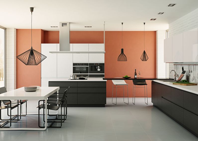 Kitchen design in modern style - photo