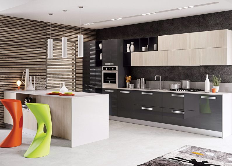 Kitchen design in modern style - photo