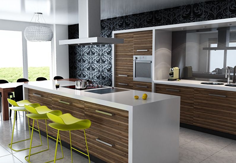 Kitchen design in modern style - photo