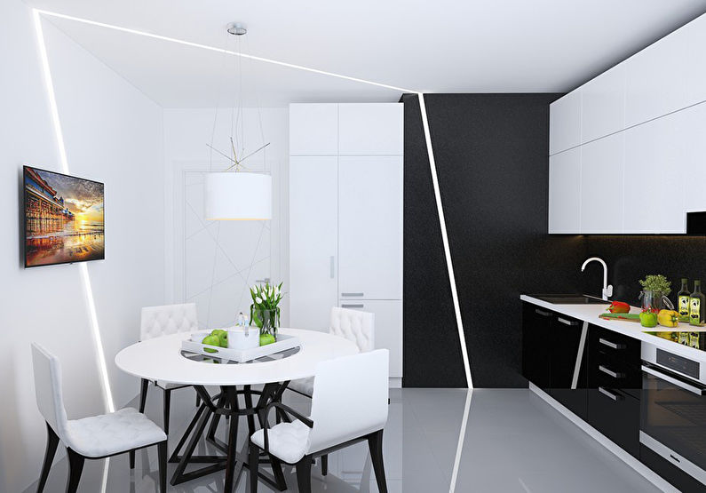 Black and White Kitchen Interior - photo 1