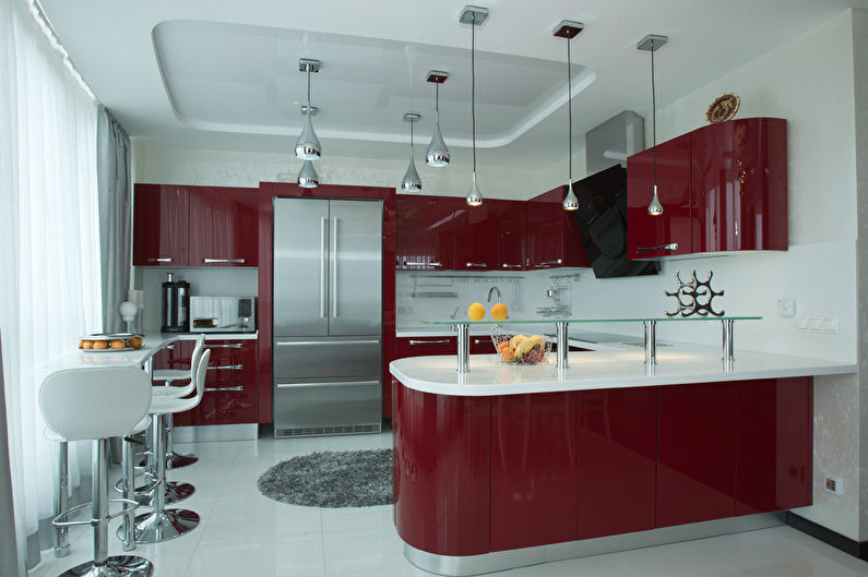 Red On White: Interior Kitchen, Sochi