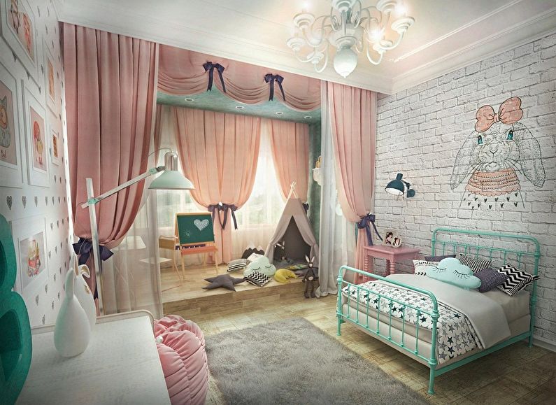 Design de um quarto infantil para menina