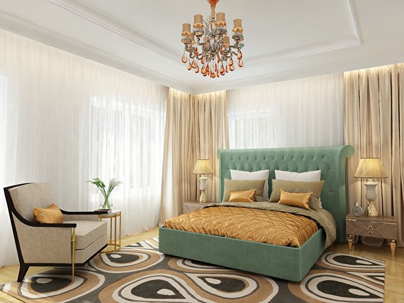 Neoclassical style bedroom design