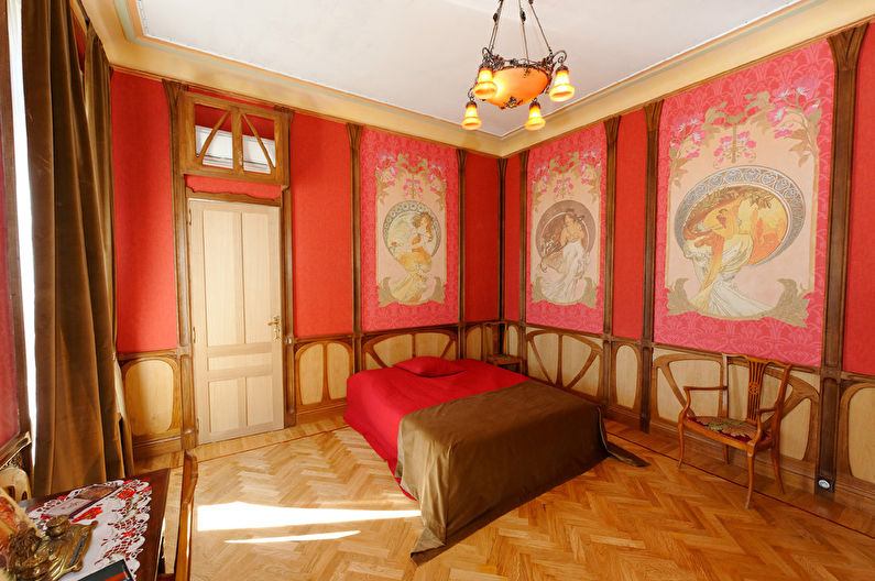 Bedroom in the style of art nouveau, France