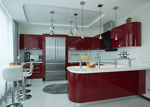 Red On White: Kitchen Interior, Sochi