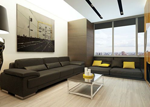 O design do apartamento é de 60 m².