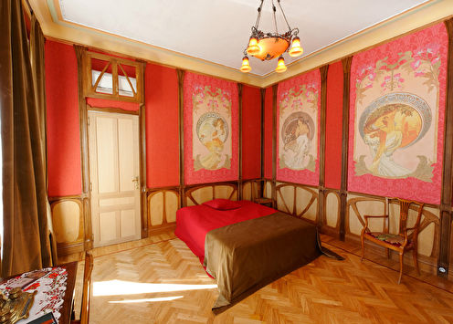 Camera da letto in stile art nouveau, Francia