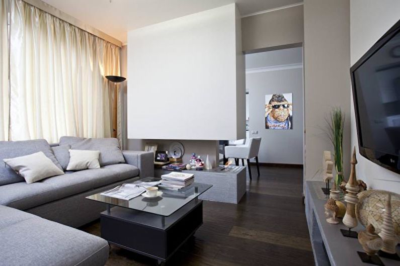 Disseny d’interiors d’un apartament d’una habitació de 30 m2. - Foto