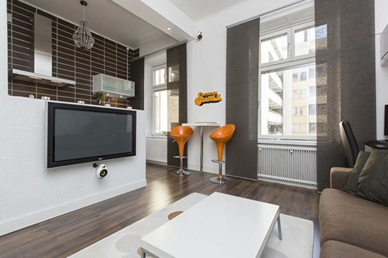 Diseño interior de un apartamento de una habitación de 30 m2. - Foto