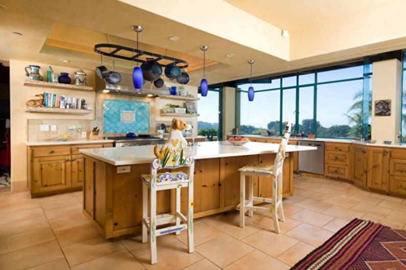 Azulejos para la cocina en el piso - foto