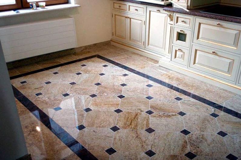 Azulejos para la cocina en el piso - foto