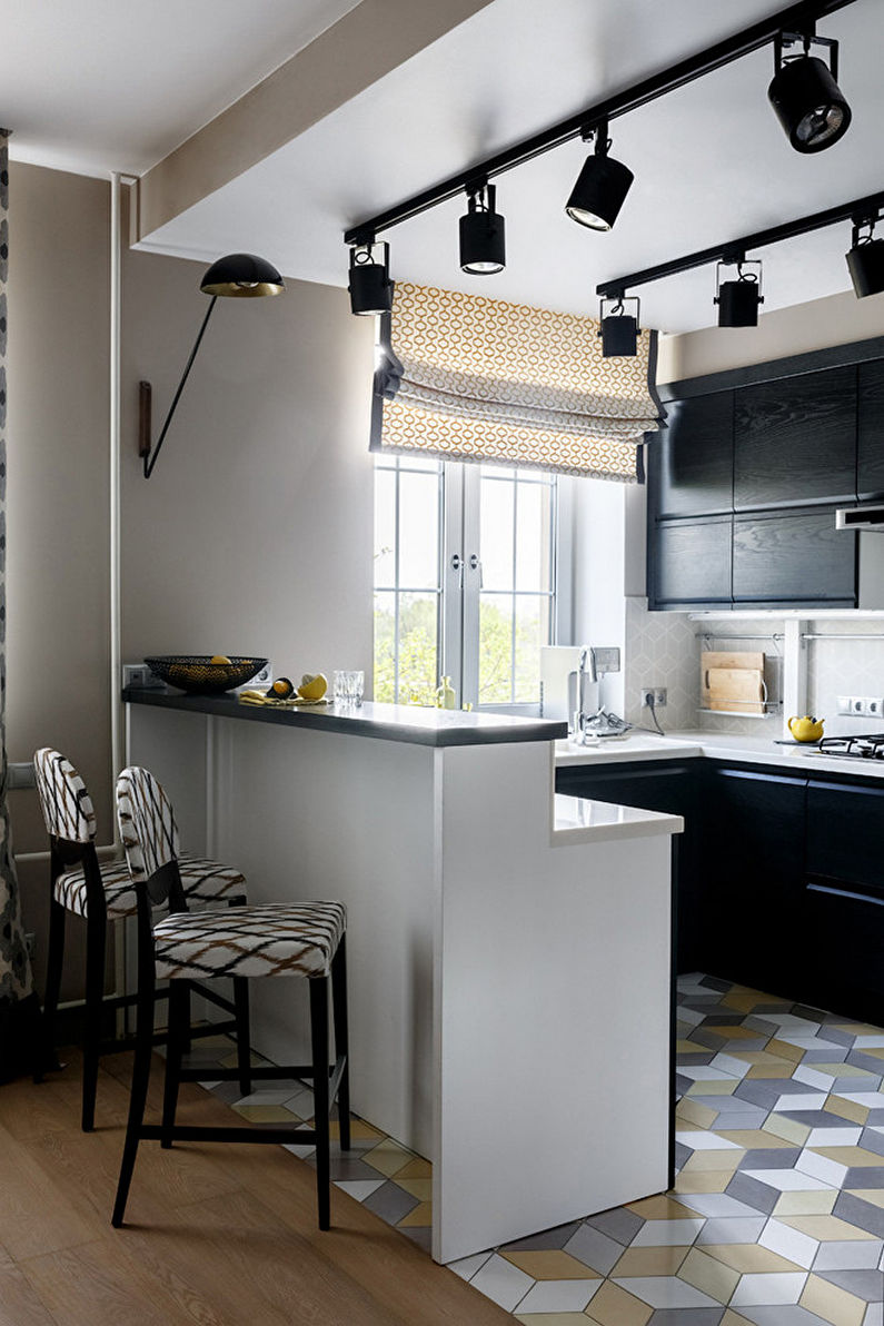 Azulejos para la cocina en el piso - foto