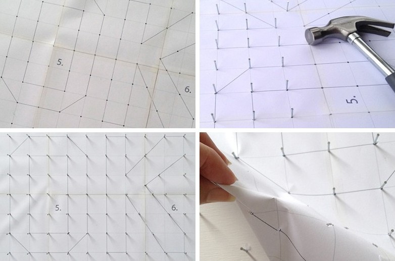 DIY gleznas interjeram - stīgu māksla