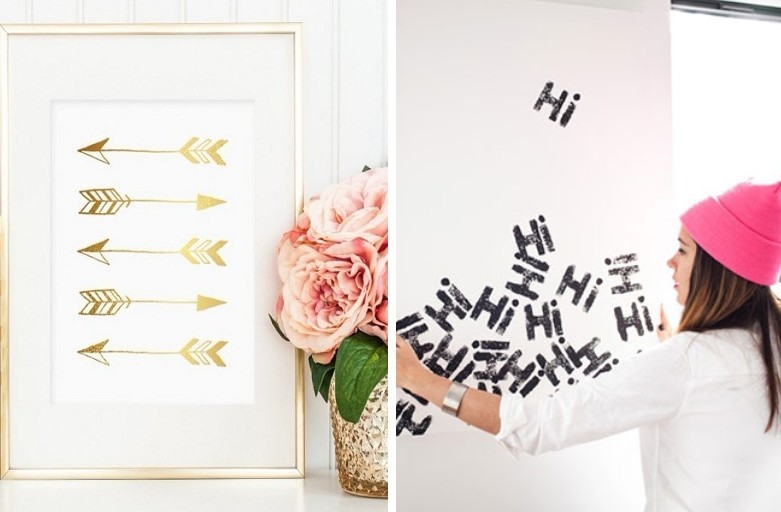 DIY-schilderijen voor interieur - stencils