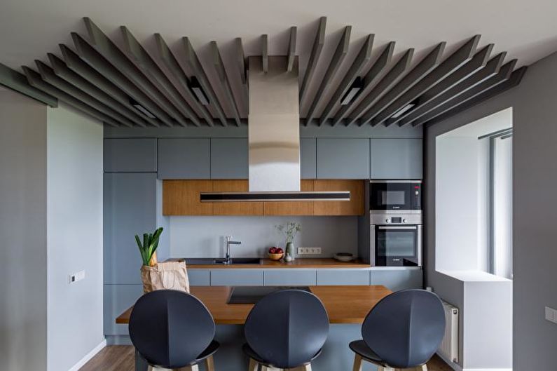 Cuisine bleue dans un style moderne - Design d'intérieur