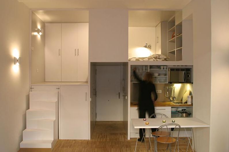 Disseny d’interiors d’un apartament d’una habitació 33 m2 - foto