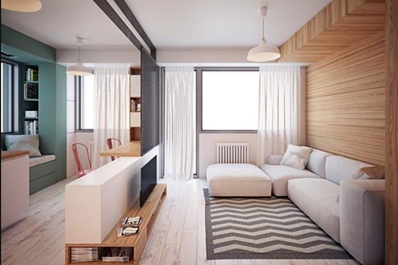 Diseño interior de un apartamento de una habitación de 33 m2 - foto