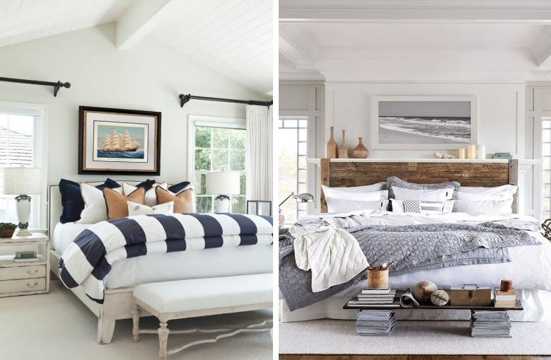 White Navy Style Bedroom - Inredning