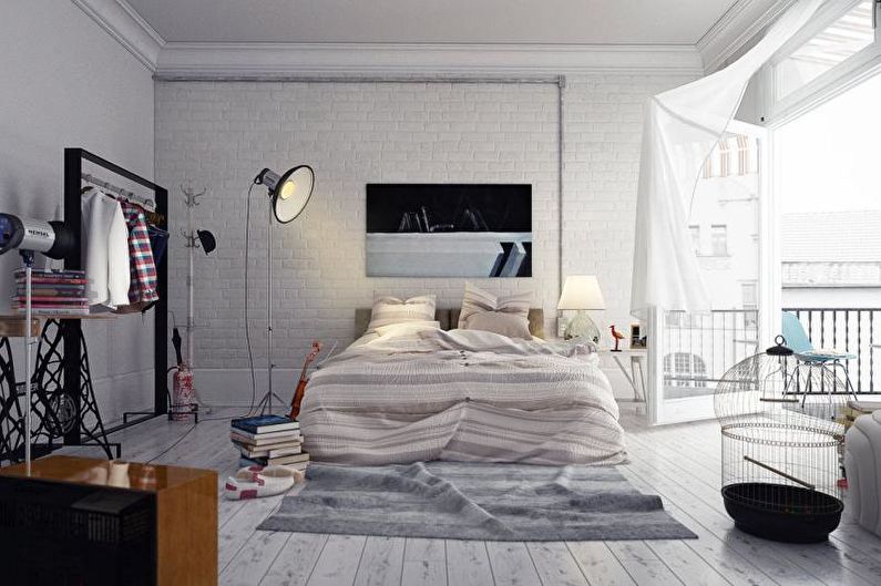 White Bedroom Design - Wanddecoratie