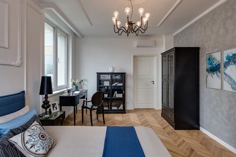 White Bedroom Design - Ceiling Finish