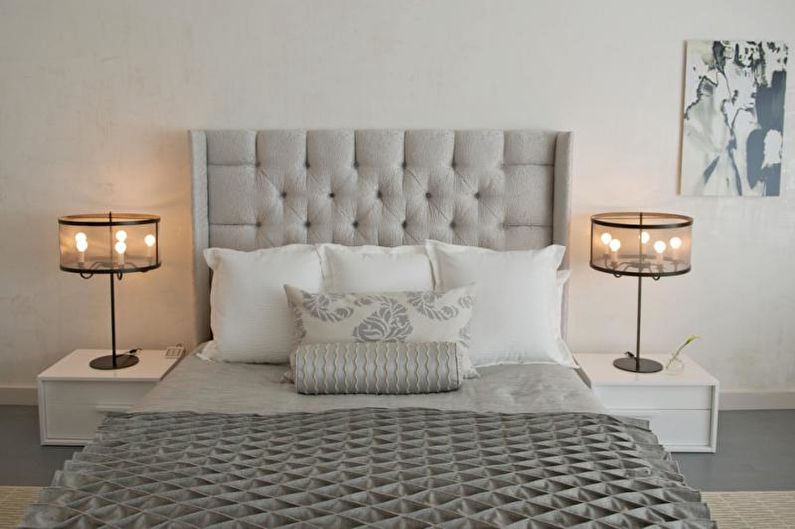 White Bedroom Design - Iluminação