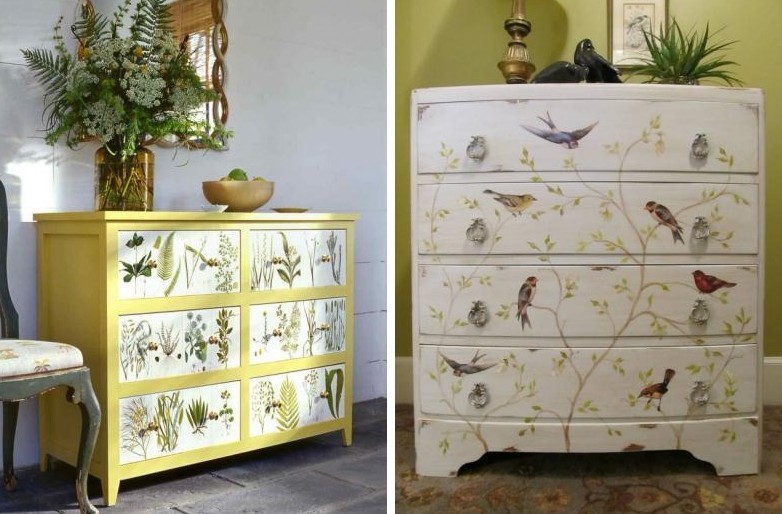 Borst decoupage - DIY meubeldecoupage