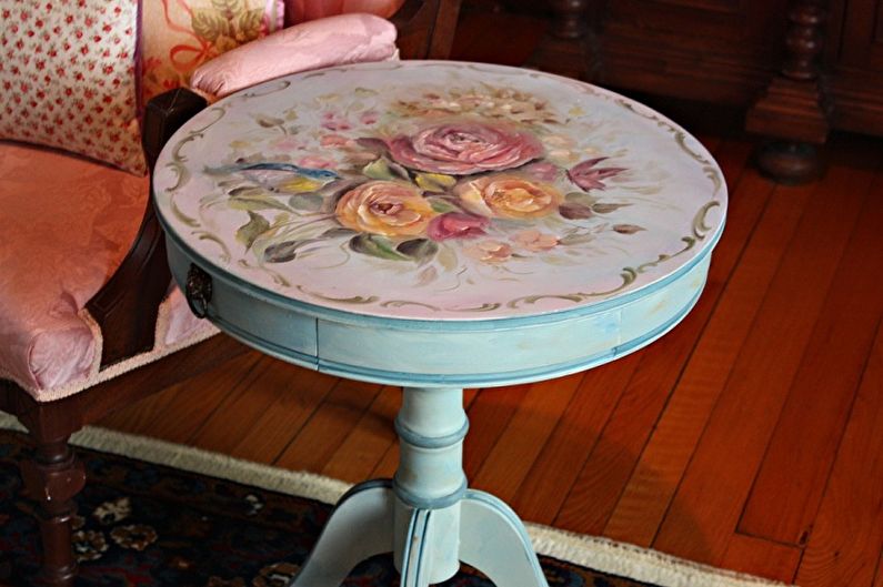 Tafel decoupage - DIY decoupage meubels