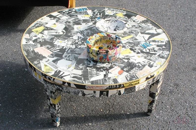 Tafel decoupage - DIY decoupage meubels