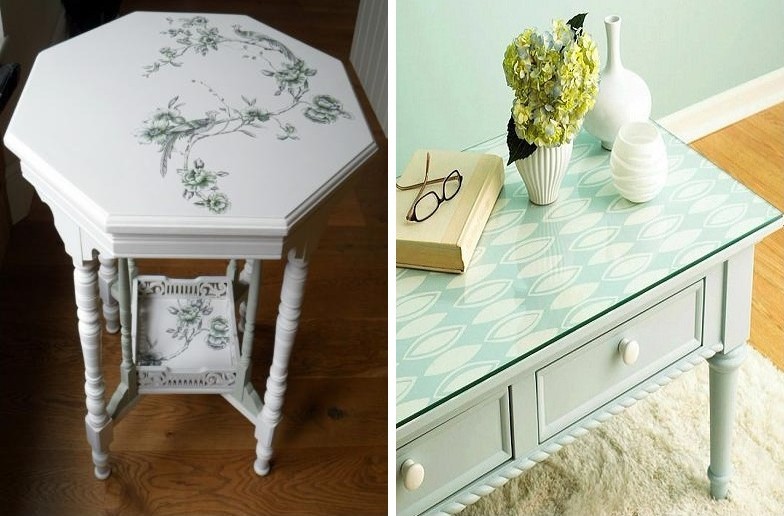 Tafel decoupage - DIY decoupage meubels