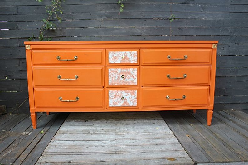 Decoupage furniture - beautiful photos and ideas